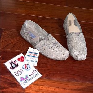 Skechers Shoes - Memory Foam Beige Sparkly Bobs Skechers Shoes - Memory Foam Beige Sparkly Bobs